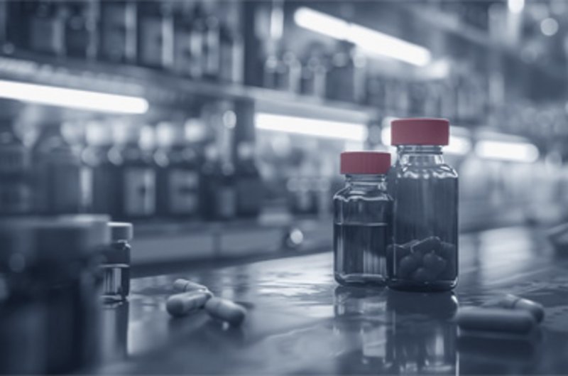Two pharmaceutical vials containing different products