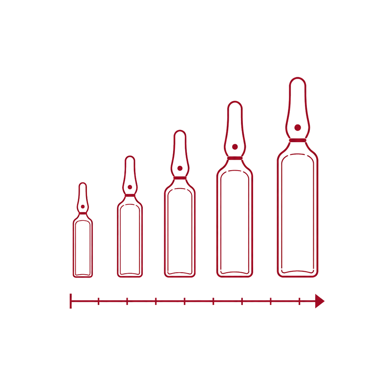 icon for ISO ampoules from 1 ml to 20 ml 