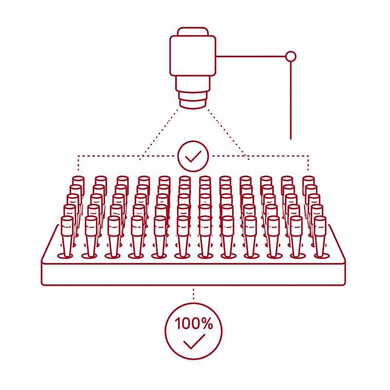 icon for 100% inspection of pipette tips