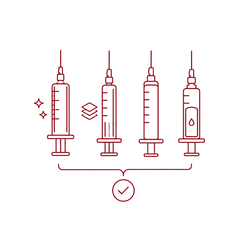 icon for glass and plastic syringes