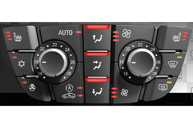 Machine vision inspection of the alignment and position of an installed climate control trim panel