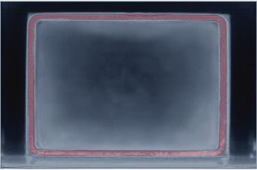 Sealed pharmaceutical tray with a film cover for optical seal inspection