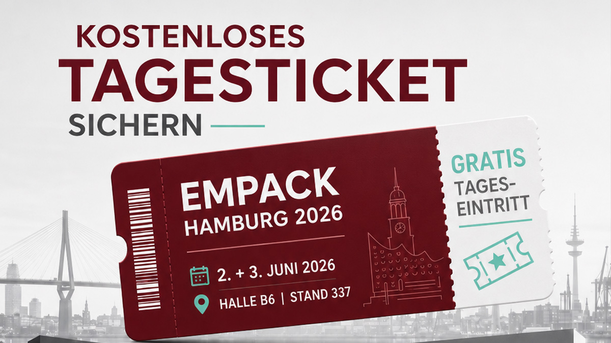 [Translate to English (USA):] kostenloses Tagesticket für die EMPACK Messe
