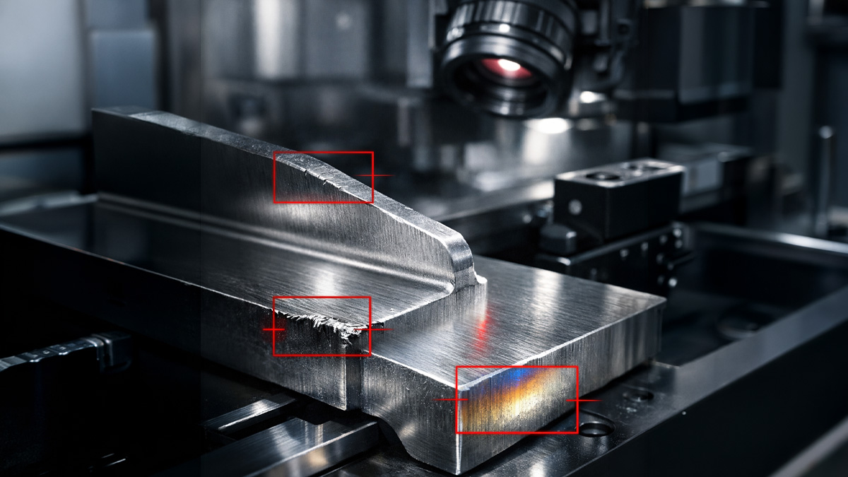 [Translate to English (USA):] Metallwerkstück mit Fehlern