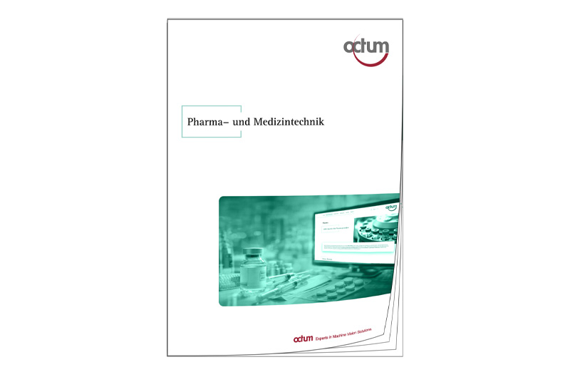 Cover of the OCTUM brochure for pharmaceutical and medical device inspection solutions